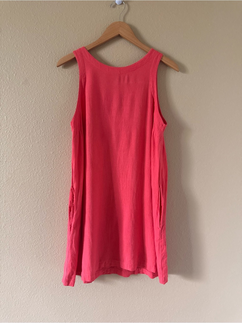 a new day Linen-Blend Coral Sleeveless Mini Dress - Picture 2 of 7